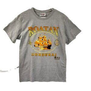 Roatan Honduras T-Shirt Euro Size MEDIUM Pullover 26"Long Chest 36" Short Sleeve